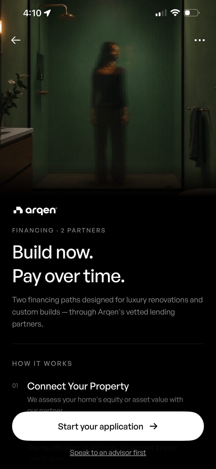 Arqen app screen
